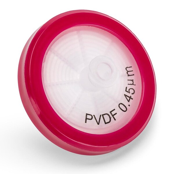 Diamond Pureflow Syringe Filters Syringe Filter, PVDF Hydrophobic Membrane, 0.45μm Porosity, 30mm Diameter, PP Housing, Non-sterile SF-PVDF-H-4530 - main